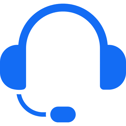 Blue support desk icon